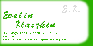 evelin klaszkin business card